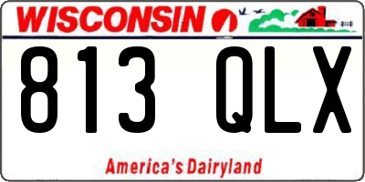 WI license plate 813QLX