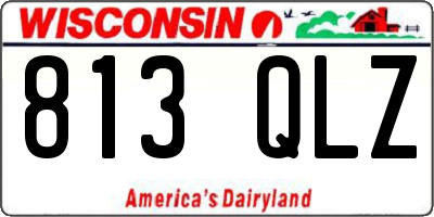 WI license plate 813QLZ