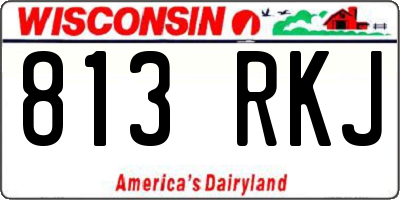 WI license plate 813RKJ