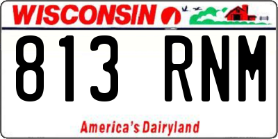 WI license plate 813RNM