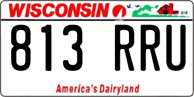 WI license plate 813RRU