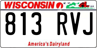 WI license plate 813RVJ