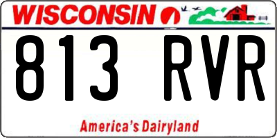 WI license plate 813RVR