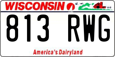 WI license plate 813RWG