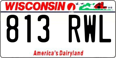 WI license plate 813RWL