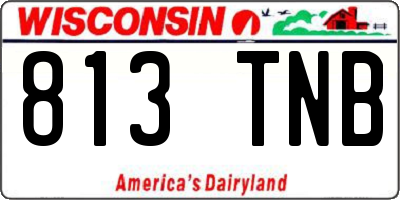 WI license plate 813TNB