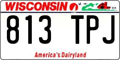 WI license plate 813TPJ