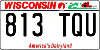 WI license plate 813TQU