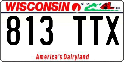 WI license plate 813TTX
