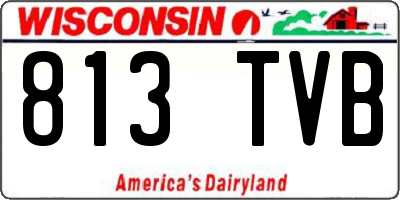 WI license plate 813TVB