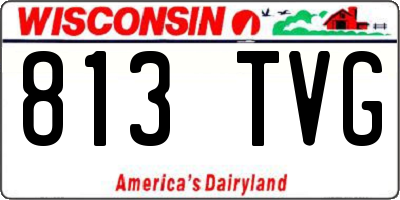 WI license plate 813TVG