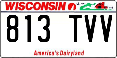 WI license plate 813TVV