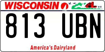 WI license plate 813UBN