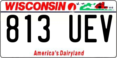 WI license plate 813UEV