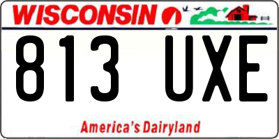 WI license plate 813UXE