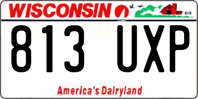 WI license plate 813UXP
