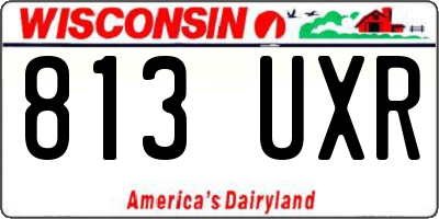 WI license plate 813UXR