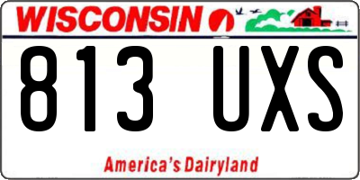 WI license plate 813UXS