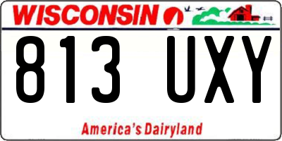 WI license plate 813UXY