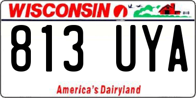 WI license plate 813UYA