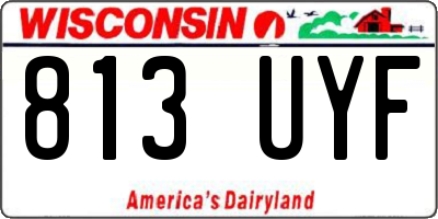 WI license plate 813UYF