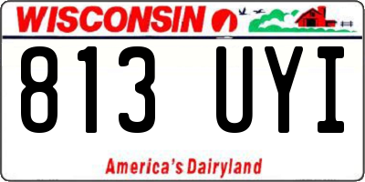 WI license plate 813UYI