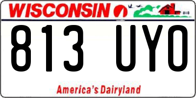 WI license plate 813UYO