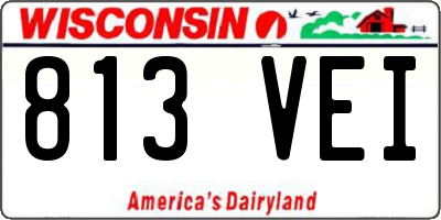 WI license plate 813VEI