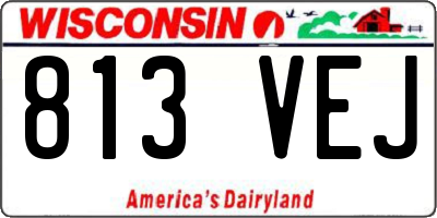 WI license plate 813VEJ
