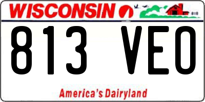WI license plate 813VEO