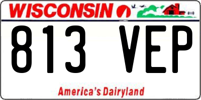 WI license plate 813VEP