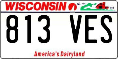 WI license plate 813VES