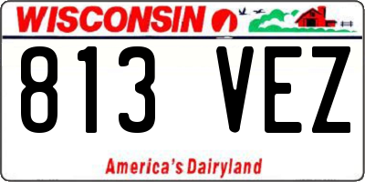 WI license plate 813VEZ