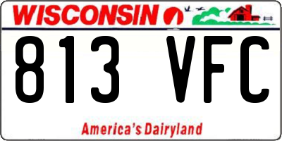 WI license plate 813VFC