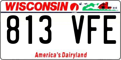 WI license plate 813VFE
