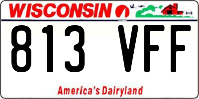 WI license plate 813VFF