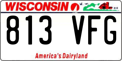 WI license plate 813VFG