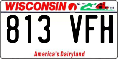 WI license plate 813VFH