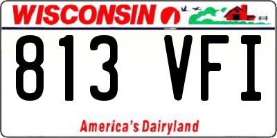 WI license plate 813VFI
