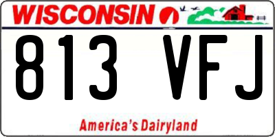 WI license plate 813VFJ