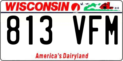 WI license plate 813VFM