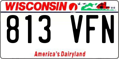 WI license plate 813VFN