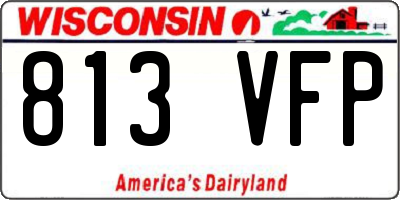 WI license plate 813VFP