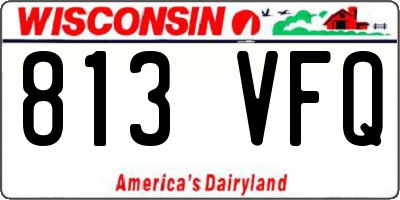 WI license plate 813VFQ