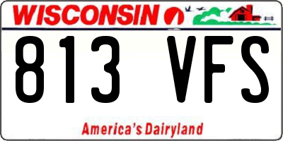 WI license plate 813VFS