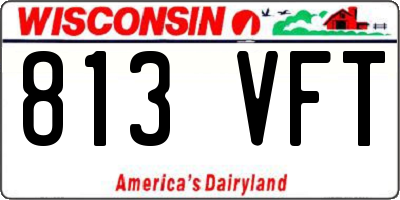 WI license plate 813VFT