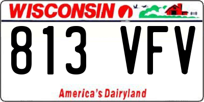 WI license plate 813VFV