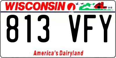 WI license plate 813VFY