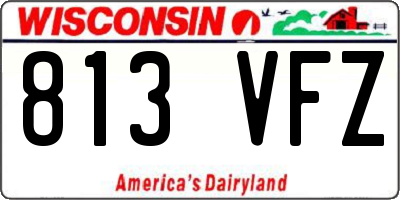 WI license plate 813VFZ