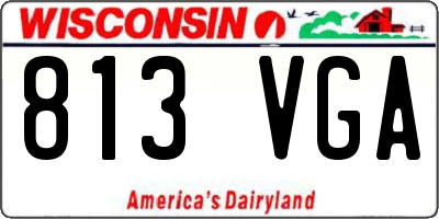 WI license plate 813VGA
